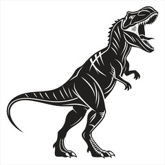 Tyrannosaurus Rex Silhouette – Fierce Dinosaur Illustration