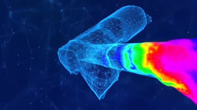 Colorful Salp Animation - A Mesmerizing Deep Sea Creature.