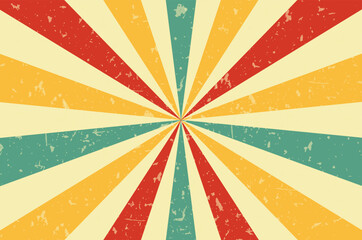 Retro grunge burst background template