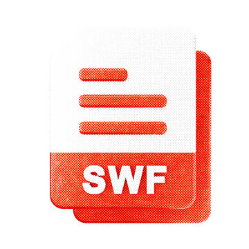3d file data icon illustration SWF halftone