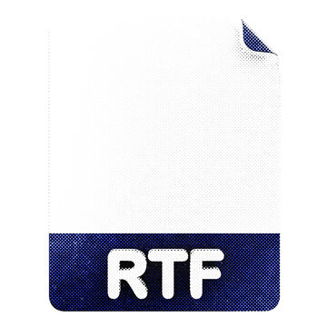 3d file rtf format type icon halftone