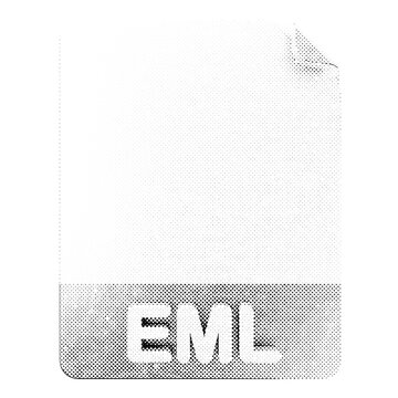 3d file eml format type icon halftone