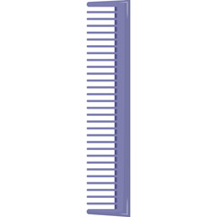 A Simple Lavender Comb with Numerous Teeth Against a White Background Offering a Clean and Minimalist Aesthetic for Hair Styling and Grooming Needs