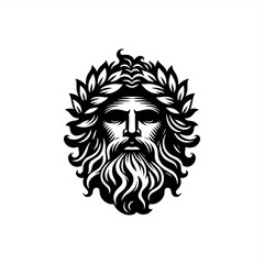 zeus god greek logo illustration
