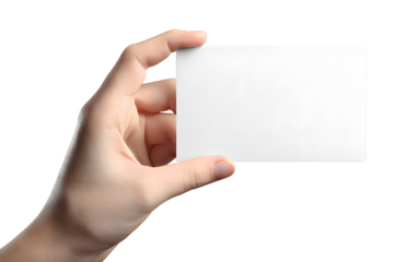 Professional hand presenting a clean white business card, ready for your brand identity and contact information