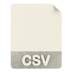 3d file csv format type icon halftone