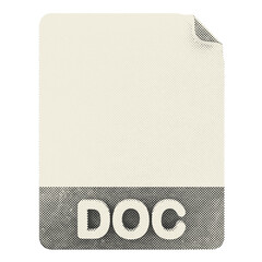 3d file doc format type icon halftone