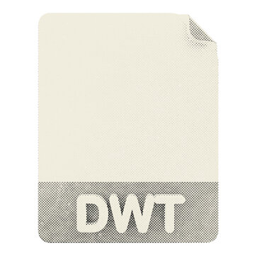 3d file dwt format type icon halftone