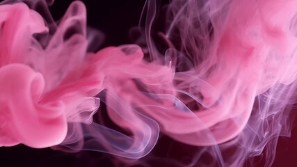 abstract pink smoke on black background - Powered by Adobe