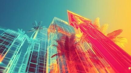 Night traffic in downtown Hong Kong with city lights and skyscrapers