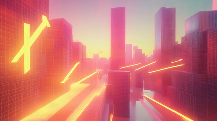 Night traffic in downtown Hong Kong with city lights and skyscrapers