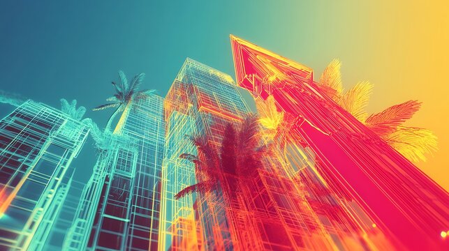 Night traffic in downtown Hong Kong with city lights and skyscrapers