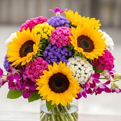 Fototapeta premium bouquet of colorful flowers