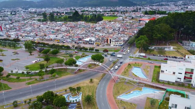 Ibarra Linear Park &ndash; Aerial Drone Footage of Urban Green Space in Ecuador