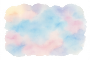 Abstract pastel watercolor paint background with soft blending colors and transparent textured paper effect