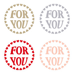 For You Message Logo Set (Celebration Colors)