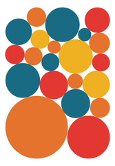 Design wall art bold vibrant circle round unique abstract