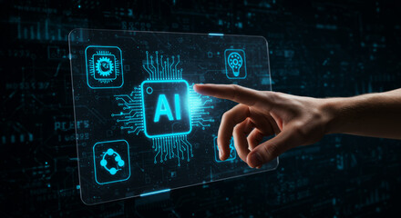 Explore cutting-edge AI technology with this interactive interface for modern business solutions and innovation