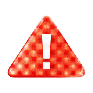 3d caution warning alert hazard important mark icon halftone