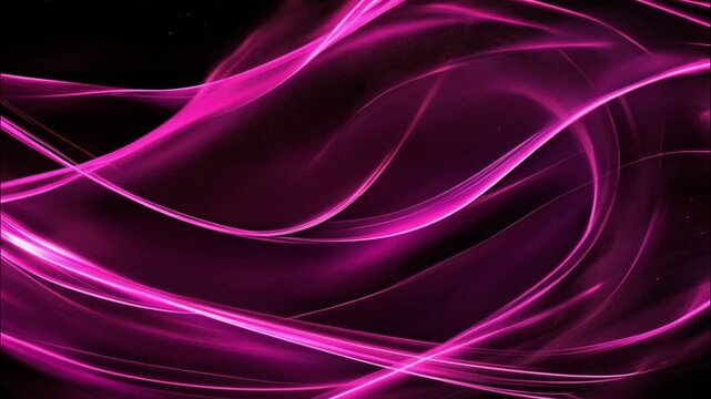 Vibrant Pink Neon Waves Of Light Create An Abstract Futuristic Background