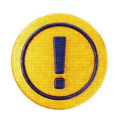3d caution warning alert hazard important mark icon halftone