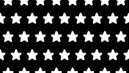 Seamless loop pattern of star icons on a black background. Infographic and pictogram background. Simple pictogram stylish motion graphic. Concept of light, hope, and inspiration. - Powered by Adobe