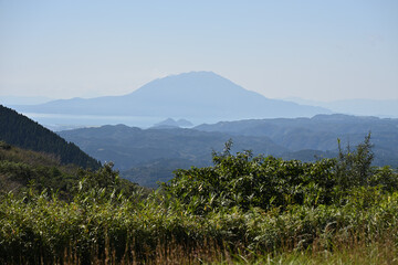 柳ヶ平散策路展望台と桜島