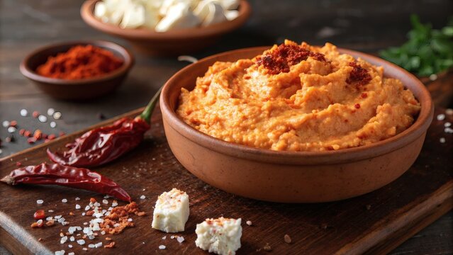 Urnebes Serbian Spicy Cheese Spread Rustic Style
