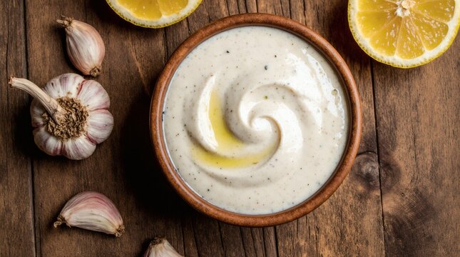 Toum Lebanese Garlic Sauce Creamy Texture