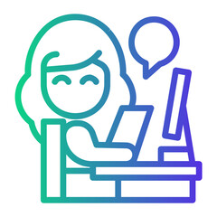 bookkeeping Line Gradient Icon