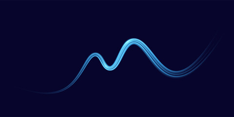 City road car light trails motion background. Illustration of light ray, stripe line with blue light, speed motion background.