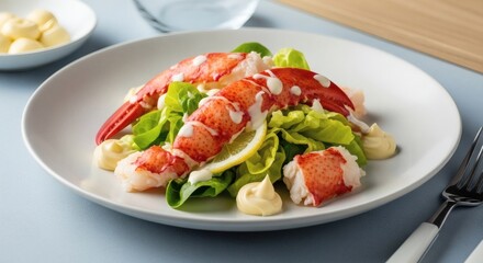 Lobster salad Hummersalat Scandinavian seafood delicacy
