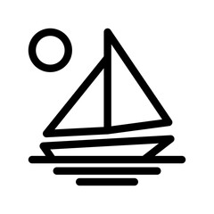 Yacht icon design template SVG