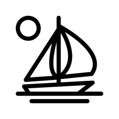 Yacht icon design template SVG