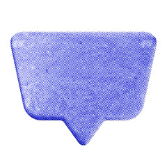 3d chat speech talk bubble icon illustration