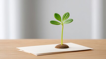 Business Mentorship Program A small plant sprouting from a textured surface, symbolizing growth and renewal.