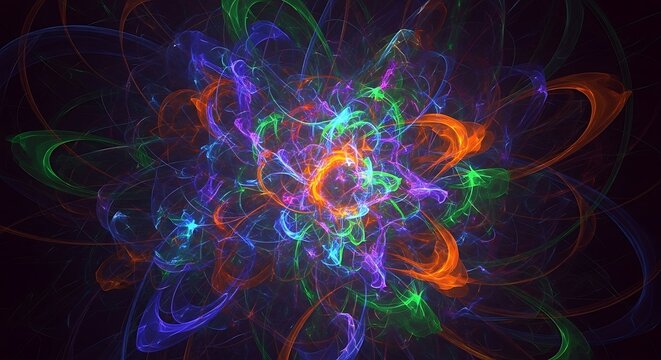 Abstract multicolored fractal design a modern and artistic background image