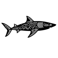 vector illustration of a shark