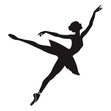 Dancer ballet pose silhouette