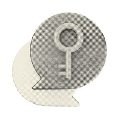 3d chat speech talk bubble icon illustration