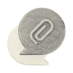 3d chat speech talk bubble icon illustration