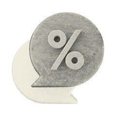 3d chat speech talk bubble icon illustration
