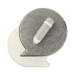 3d chat speech talk bubble icon illustration