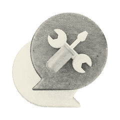 3d chat speech talk bubble icon illustration