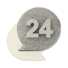 3d chat speech talk bubble icon illustration
