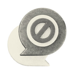 3d chat speech talk bubble icon illustration
