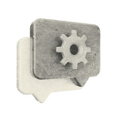 3d chat speech talk bubble icon illustration