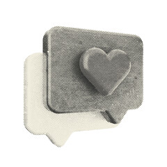 3d chat speech talk bubble icon illustration