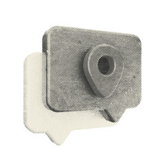 3d chat speech talk bubble icon illustration