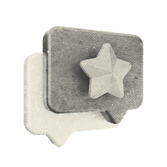 3d chat speech talk bubble icon illustration